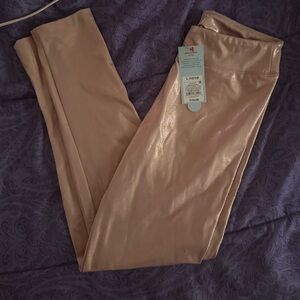 Cat & Jack Gold Kids Metallic Pink Casual Leggings